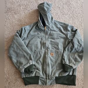 Carhartt Vintage Mens Large Moss Colored Duck jacket J130